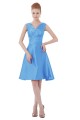 A-Line V-Neck Short Blue Taffeta Bridesmaid Dresses/Wedding Party Dresses BD010063