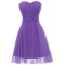 A-Line Sweetheart Short Purple Tulle Bridesmaid Dresses/Wedding Party Dresses BD010070