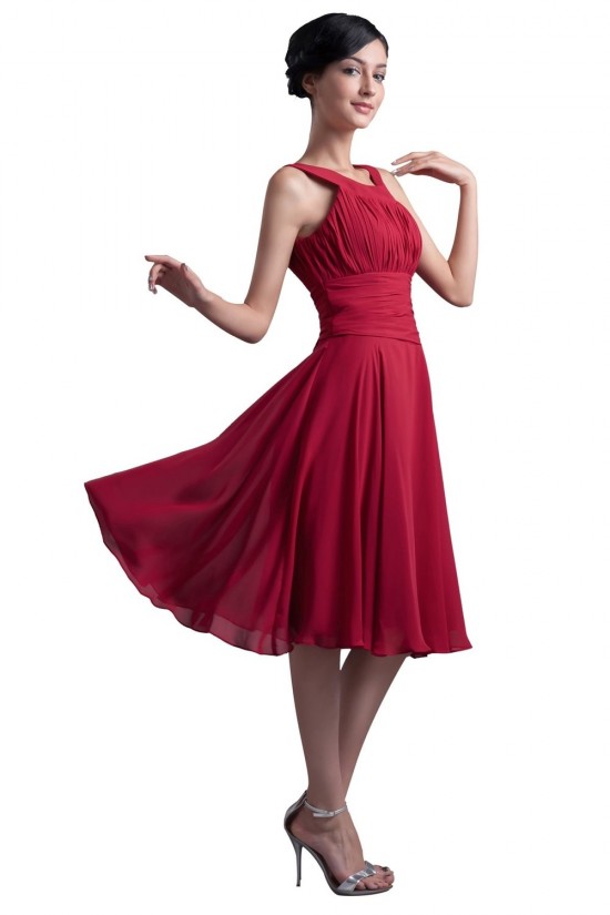 A-Line Short Chiffon Bridesmaid Dresses/Wedding Party Dresses BD010075