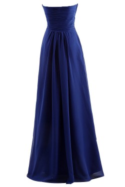 A-Line Sweetheart Long Blue Chiffon Bridesmaid Dresses/Wedding Party Dresses BD010076