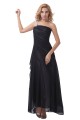 A-Line One-Shoulder Long Black Chiffon Bridesmaid Dresses/Wedding Party Dresses BD010081