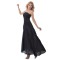 A-Line One-Shoulder Long Black Chiffon Bridesmaid Dresses/Wedding Party Dresses BD010081