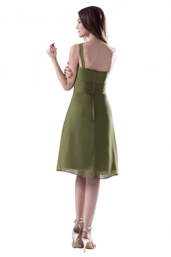 A-Line One-Shoulder Short Chiffon Bridesmaid Dresses/Wedding Party Dresses BD010083