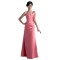 A-Line One-Shoulder Long Satin Bridesmaid Dresses/Wedding Party Dresses BD010084