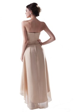 High Low Strapless Short Chiffon Bridesmaid Dresses/Wedding Party Dresses BD010092
