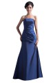 A-Line Strapless Long Blue Taffeta Bridesmaid Dresses/Wedding Party Dresses BD010094