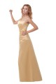 A-Line Strapless Long Satin Bridesmaid Dresses/Wedding Party Dresses BD010100