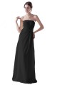 A-Line Strapless Long Black Chiffon Bridesmaid Dresses/Wedding Party Dresses BD010101