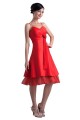 A-Line Spaghetti Strap Short Red Bridesmaid Dresses/Wedding Party Dresses BD010103