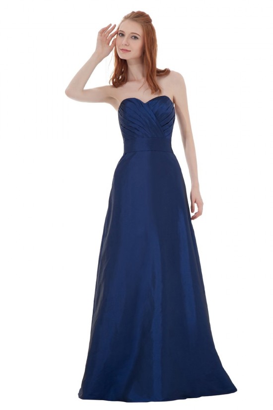 A-Line Sweetheart Long Blue Bridesmaid Dresses/Wedding Party Dresses BD010109