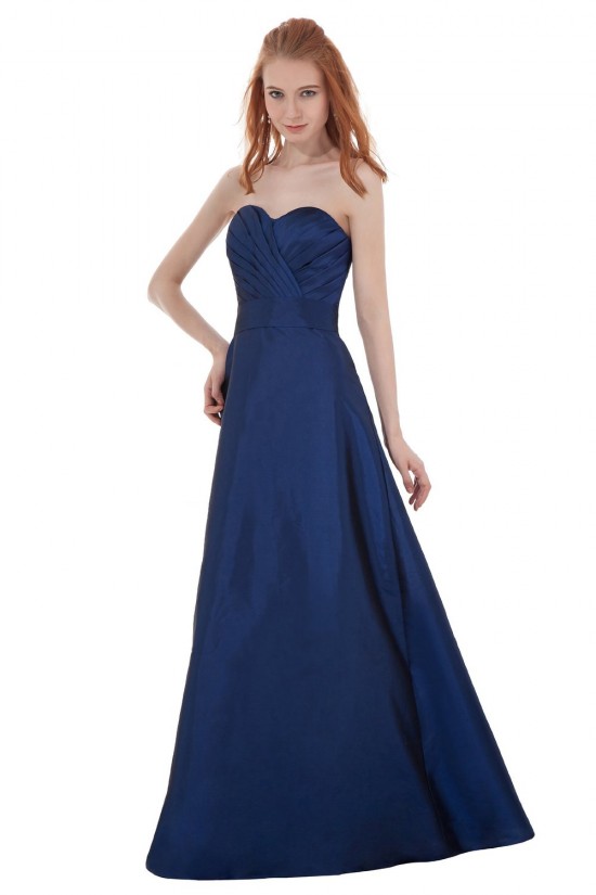 A-Line Sweetheart Long Blue Bridesmaid Dresses/Wedding Party Dresses BD010109