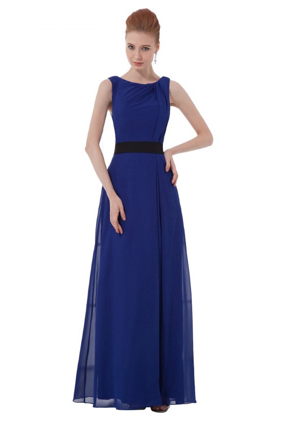 A-Line Royal Blue Long Chiffon Bridesmaid Dresses/Wedding Party Dresses BD010111