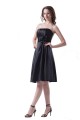 A-Line Strapless Short Black Satin Bridesmaid Dresses/Wedding Party Dresses BD010116