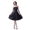 A-Line Strapless Short Black Satin Bridesmaid Dresses/Wedding Party Dresses BD010116