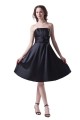 A-Line Strapless Short Black Satin Bridesmaid Dresses/Wedding Party Dresses BD010116