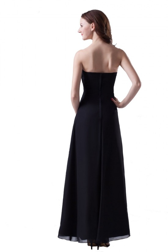 A-Line Sweetheart Long Black Chiffon Bridesmaid Dresses/Wedding Party Dresses BD010119