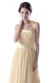 Sheath/Column Halter Long Yellow Chiffon Bridesmaid Dresses/Wedding Party Dresses BD010121