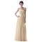 Sheath/Column Halter Long Yellow Chiffon Bridesmaid Dresses/Wedding Party Dresses BD010121