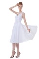 A-Line V-Neck Short White Chiffon Bridesmaid Dresses/Wedding Party Dresses BD010122