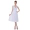 A-Line V-Neck Short White Chiffon Bridesmaid Dresses/Wedding Party Dresses BD010122