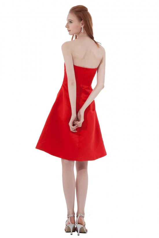A-Line Strapless Short Red Bridesmaid Dresses/Wedding Party Dresses BD010124 A-Line Strapless Short Red Bridesmaid Dresses/Wedding Party Dresses BD010124