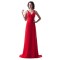 Sheath/Column V-Neck Straps Sleeveless Long Red Bridesmaid Dresses/Wedding Party Dresses BD010125