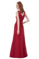 V-Neck Long Red Bridesmaid Dresses/Wedding Party Dresses BD010126