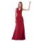 V-Neck Long Red Bridesmaid Dresses/Wedding Party Dresses BD010126