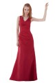 V-Neck Long Red Bridesmaid Dresses/Wedding Party Dresses BD010126