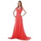 A-Line Spaghetti Strap V-Neck Long Chiffon Bridesmaid Dresses/Wedding Party Dresses BD010136