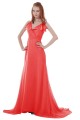 A-Line Spaghetti Strap V-Neck Long Chiffon Bridesmaid Dresses/Wedding Party Dresses BD010136