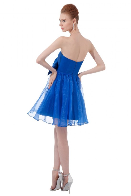 A-Line Strapless Short/Mini Blue Bridesmaid Dresses/Wedding Party Dresses BD010145 A-Line Strapless Short/Mini Blue Bridesmaid Dresses/Wedding Party Dresses BD010145