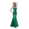 Sheath Strapless Long Green Satin Bridesmaid Dresses/Wedding Party Dresses BD010147