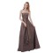 A-Line Strapless Long Chocolate Bridesmaid Dresses/Wedding Party Dresses BD010148