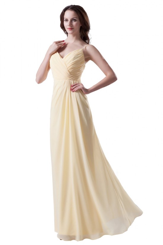 A-Line Spaghetti Strap Chiffon Long Bridesmaid Dresses/Wedding Party Dresses BD010151