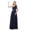 Sheath/Column One-Shoulder Beaded Navy Blue Long Bridesmaid Dresses/Wedding Party Dresses/Evening Dresses BD010153