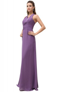 A-Line V-Neck Long Chiffon Bridesmaid Dresses/Wedding Party Dresses BD010156