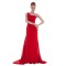 A-Line One-Shoulder Long Red Chiffon Bridesmaid Dresses/Wedding Party Dresses BD010158