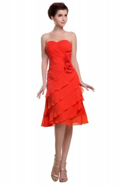 A-Line Sweetheart Short Chiffon Bridesmaid Dresses/Wedding Party Dresses BD010160