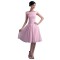 A-Line Off-The-Shoulder Short Pink Chiffon Bridesmaid Dresses/Wedding Party Dresses BD010161