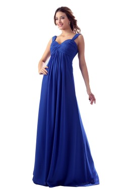 Empire Straps Sleeveless Royal Blue Long Chiffon Bridesmaid Dresses/Wedding Party Dresses/Maternity Dresses BD010163