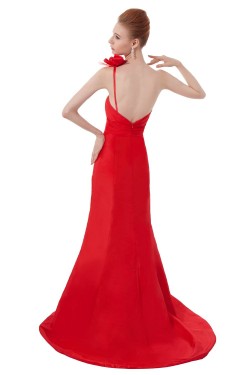 Trumpet/Mermaid One-Shoulder Long Red Bridesmaid Dresses/Wedding Party Dresses BD010166