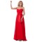 A-Line Pleated Long Red Chiffon Bridesmaid Dresses/Wedding Party Dresses BD010167