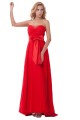 A-Line Pleated Long Red Chiffon Bridesmaid Dresses/Wedding Party Dresses BD010167