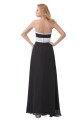 A-Line Strapless Black White Long Chiffon Bridesmaid Dresses/Wedding Party Dresses BD010170