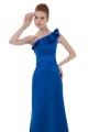 A-Line One-Shoulder Royal Blue Satin Long Bridesmaid Dresses/Wedding Party Dresses BD010173