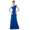 A-Line One-Shoulder Royal Blue Satin Long Bridesmaid Dresses/Wedding Party Dresses BD010173