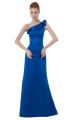 A-Line One-Shoulder Royal Blue Satin Long Bridesmaid Dresses/Wedding Party Dresses BD010173