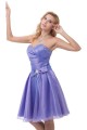 A-Line Short Beaded Purple Bridesmaid Dresses/Wedding Party Dresses BD010175