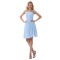 A-Line Straps Sleeveless Short Blue Chiffon Bridesmaid Dresses/Wedding Party Dresses BD010178